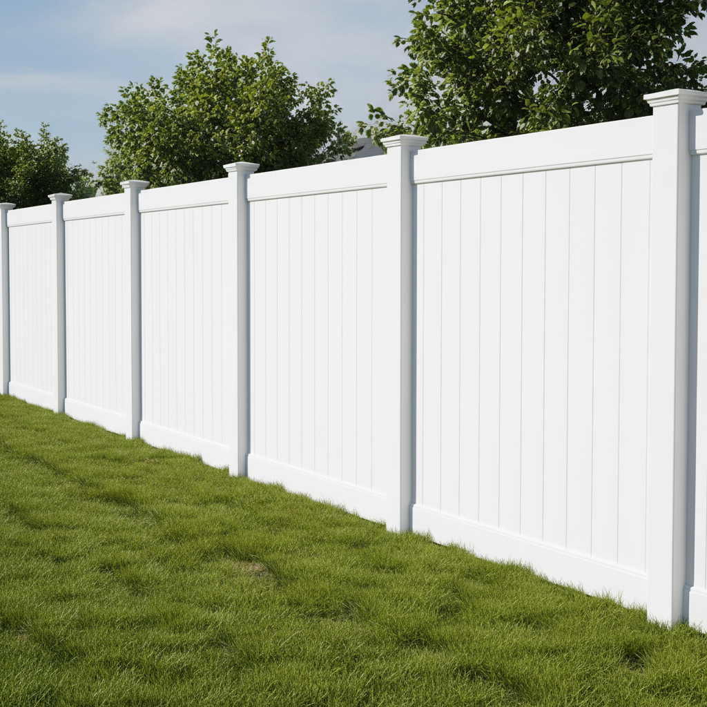 White vinyl fence in Williamsburg, VA