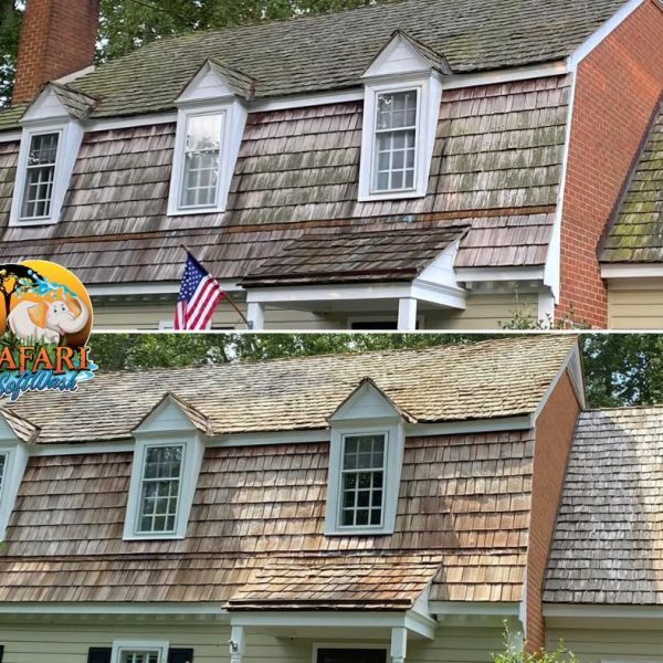 Before and after Power Washing in Providence Forge, VA